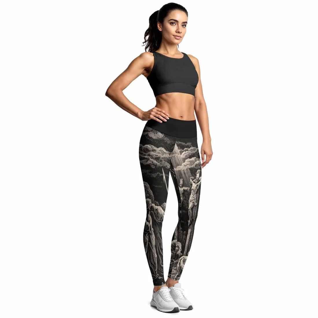 By His Stripes We Are Healed Women's Leggings - lifestyle view