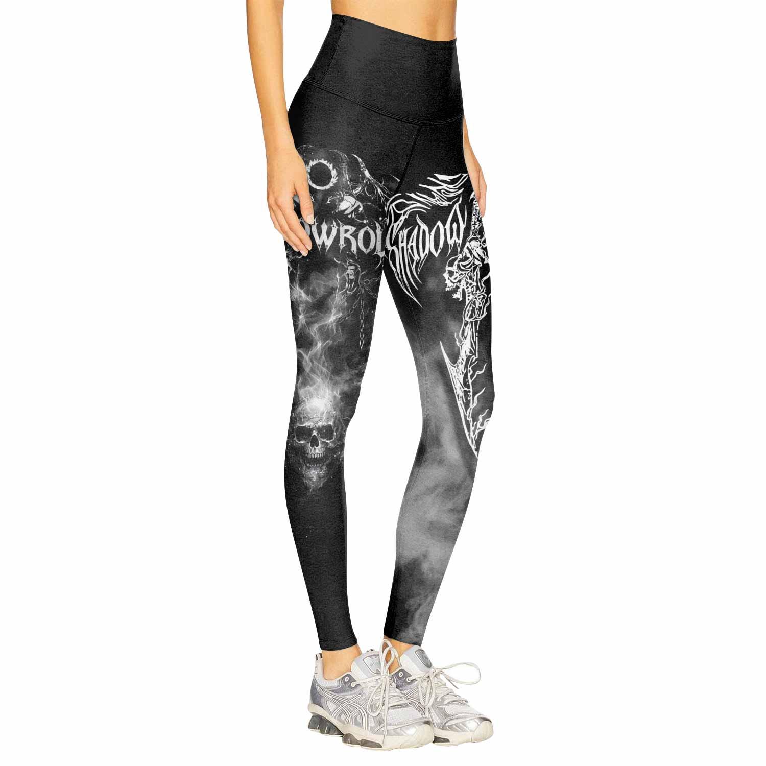 Wraith of the Abyss Women's Leggings - right side mockup