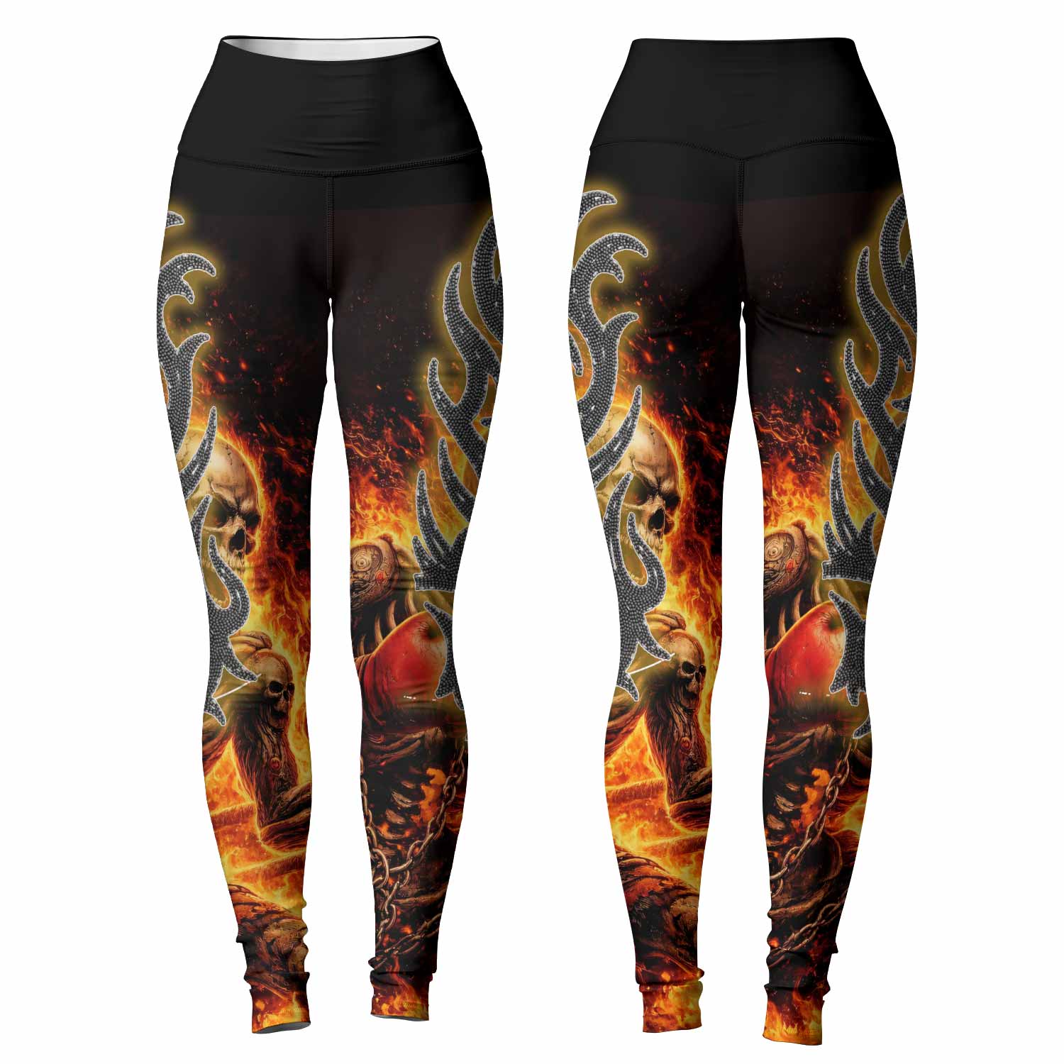 Saint King of Kings Women's Leggings - front and back view