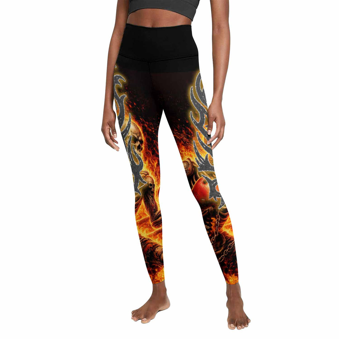 Saint King of Kings Women's Leggings - front and back view