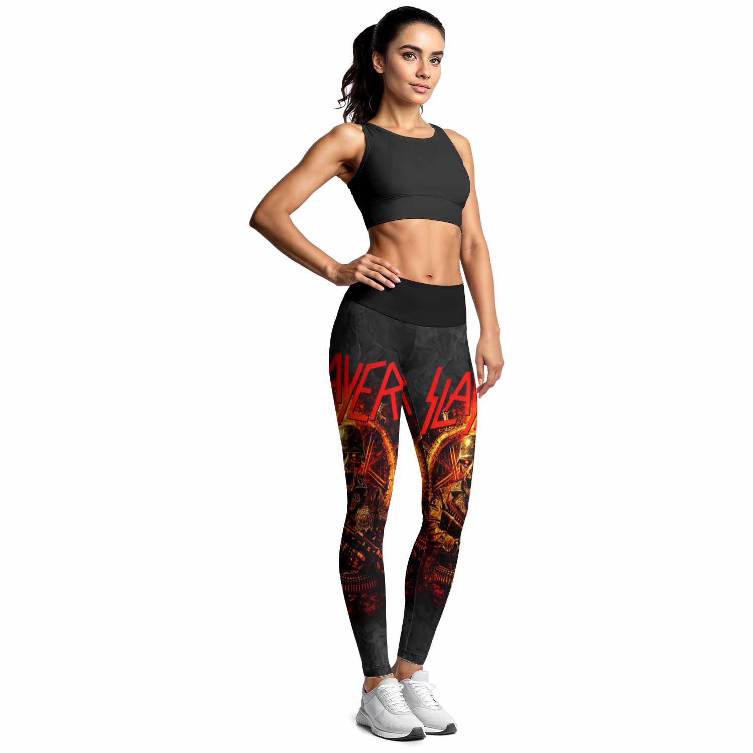 Slayer Goat Skull Women's Leggings - lifestyle view