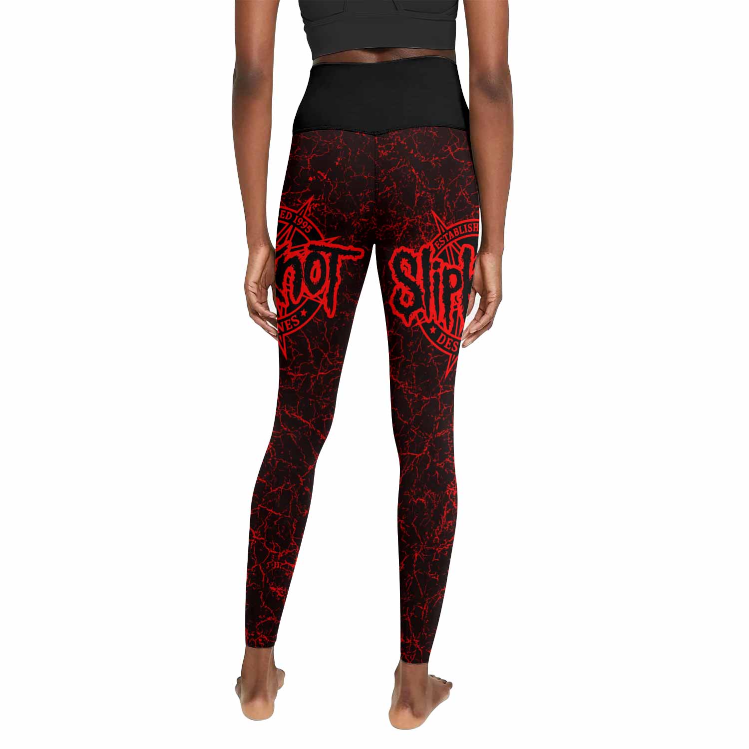 Slipknot Rotting Goat Women's Leggings - back view mockup