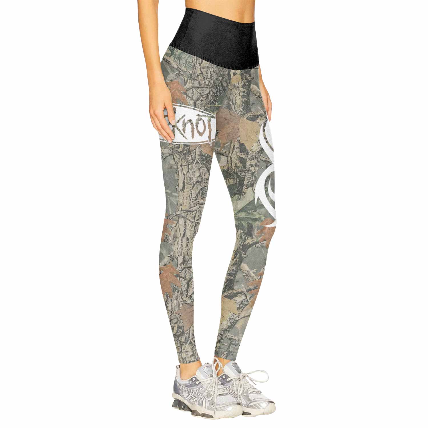 Slipknot Forest Camo Women's Leggings - right side mockup
