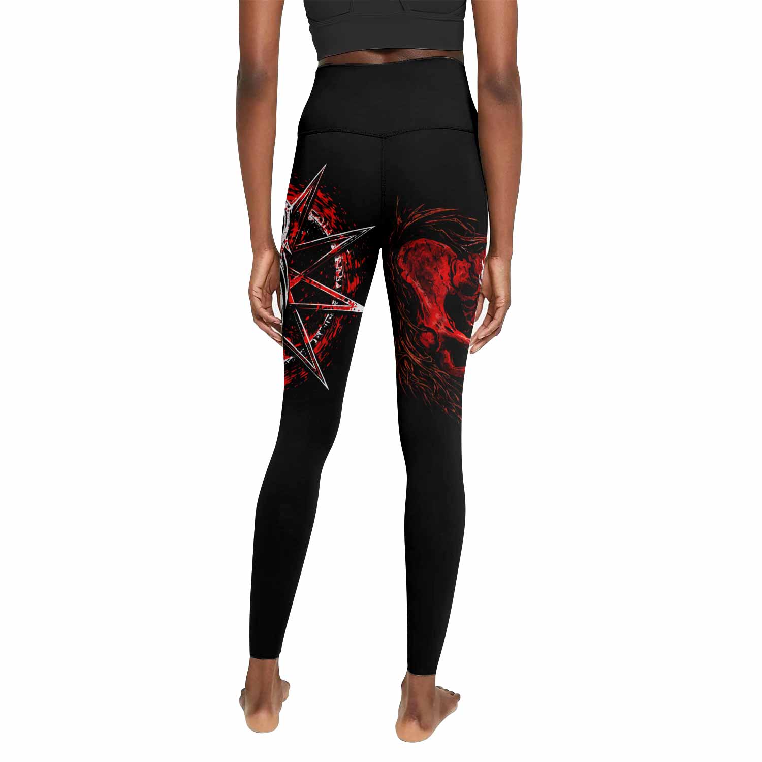 Slipknot Crimson Ribcage Women's Leggings - back view mockup