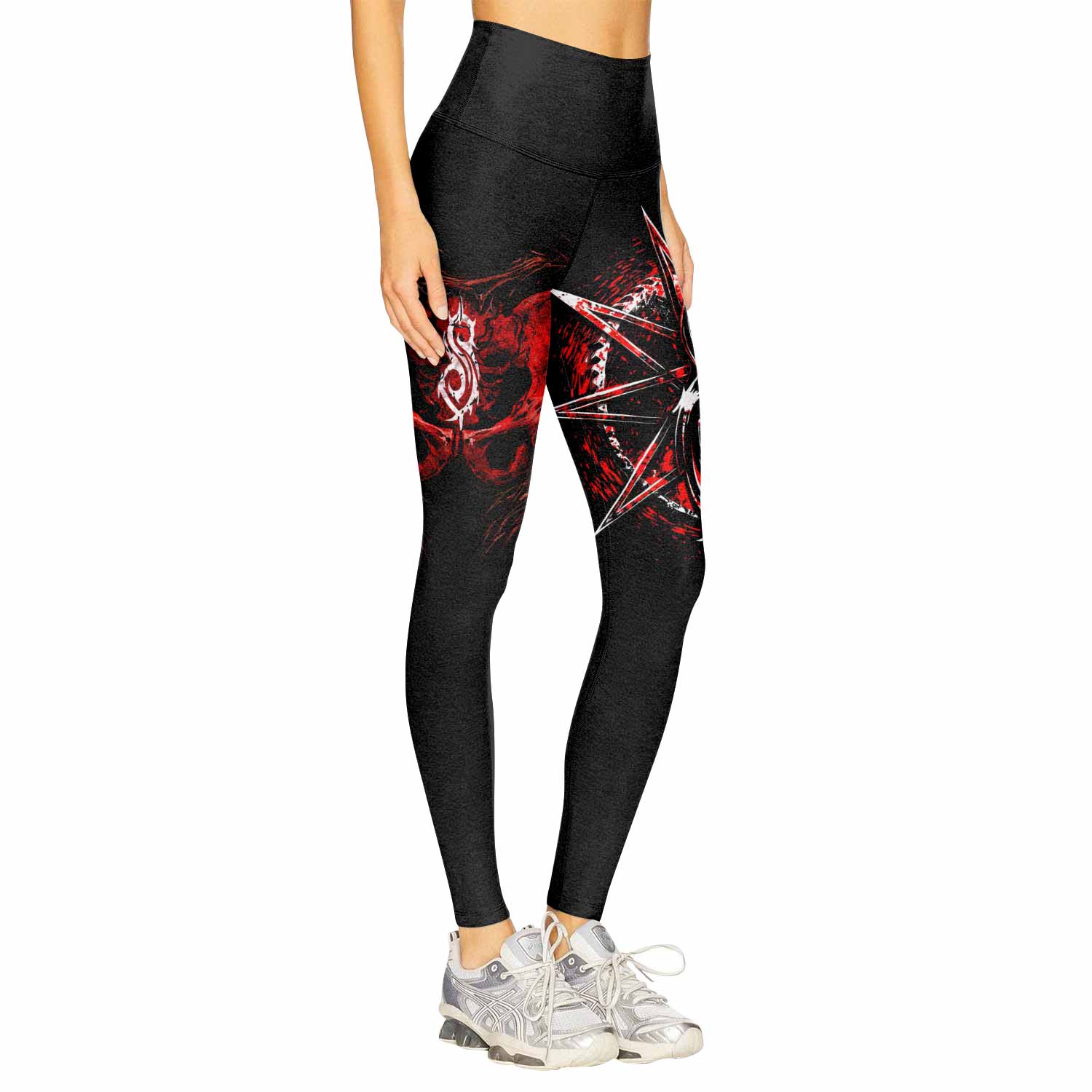 Slipknot Crimson Ribcage Women's Leggings - right side mockup