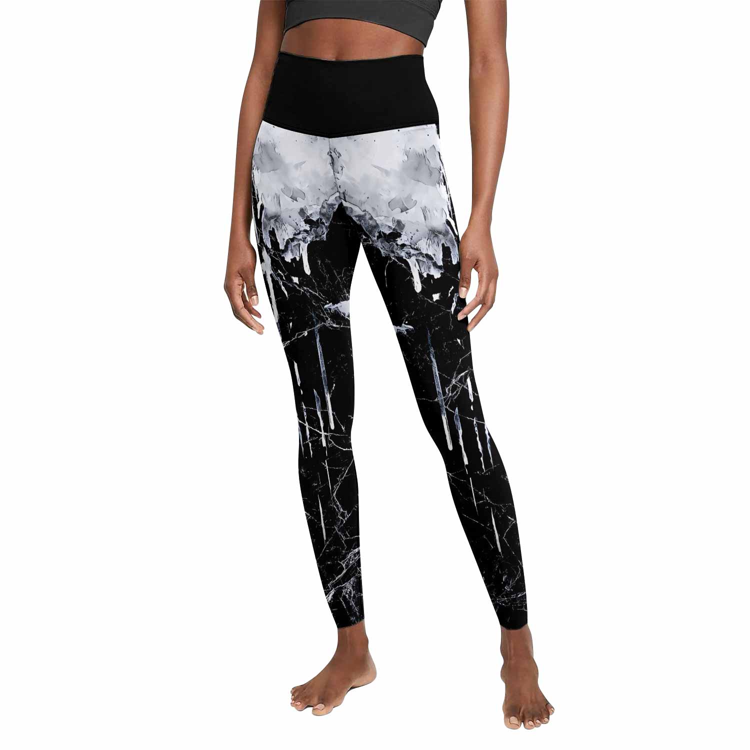 Punisher War Skull Women's Leggings - front view mockup