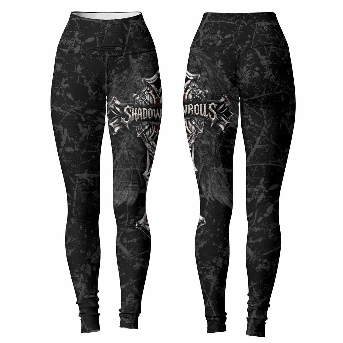 Crown of Thorns Cross Women's Leggings - lifestyle view