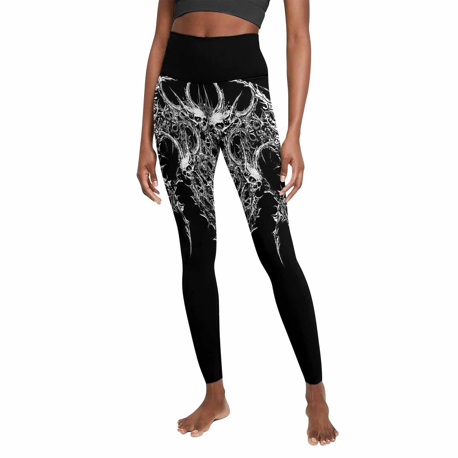 Mortalis Dark Spine Women's Leggings - front view mockup