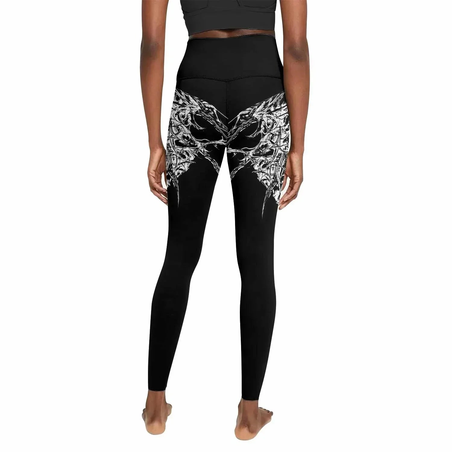 Mortalis Dark Spine Women's Leggings - back view mockup