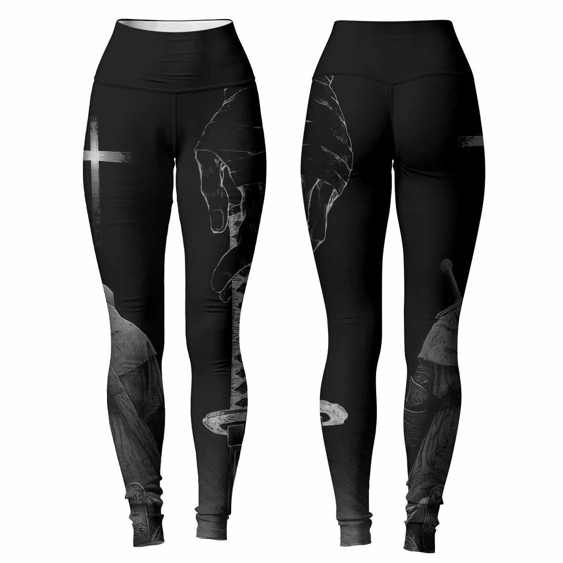 Psalms 23:4 NIV Women's Leggings - lifestyle view