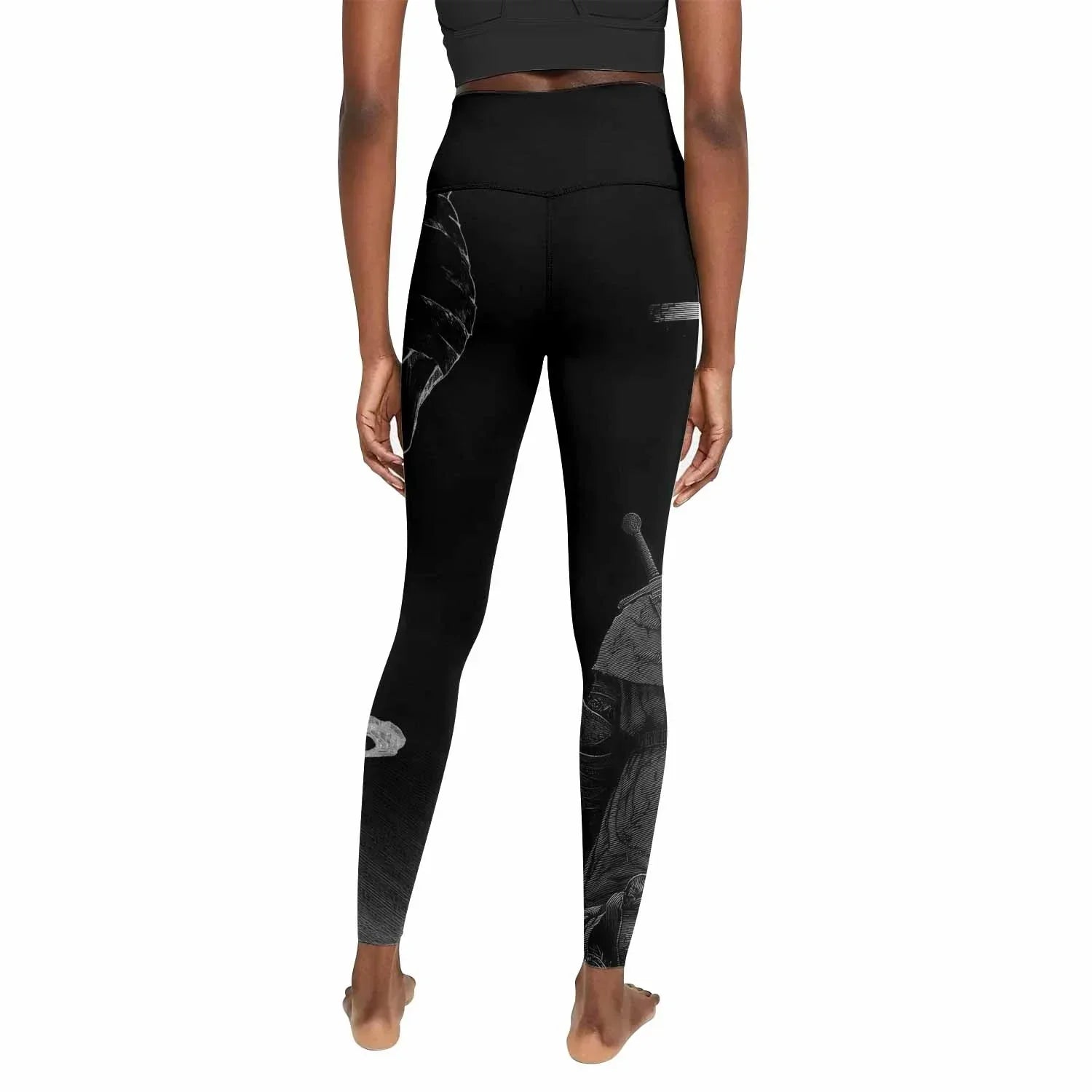Psalms 23:4 NIV Women's Leggings - back view mockup