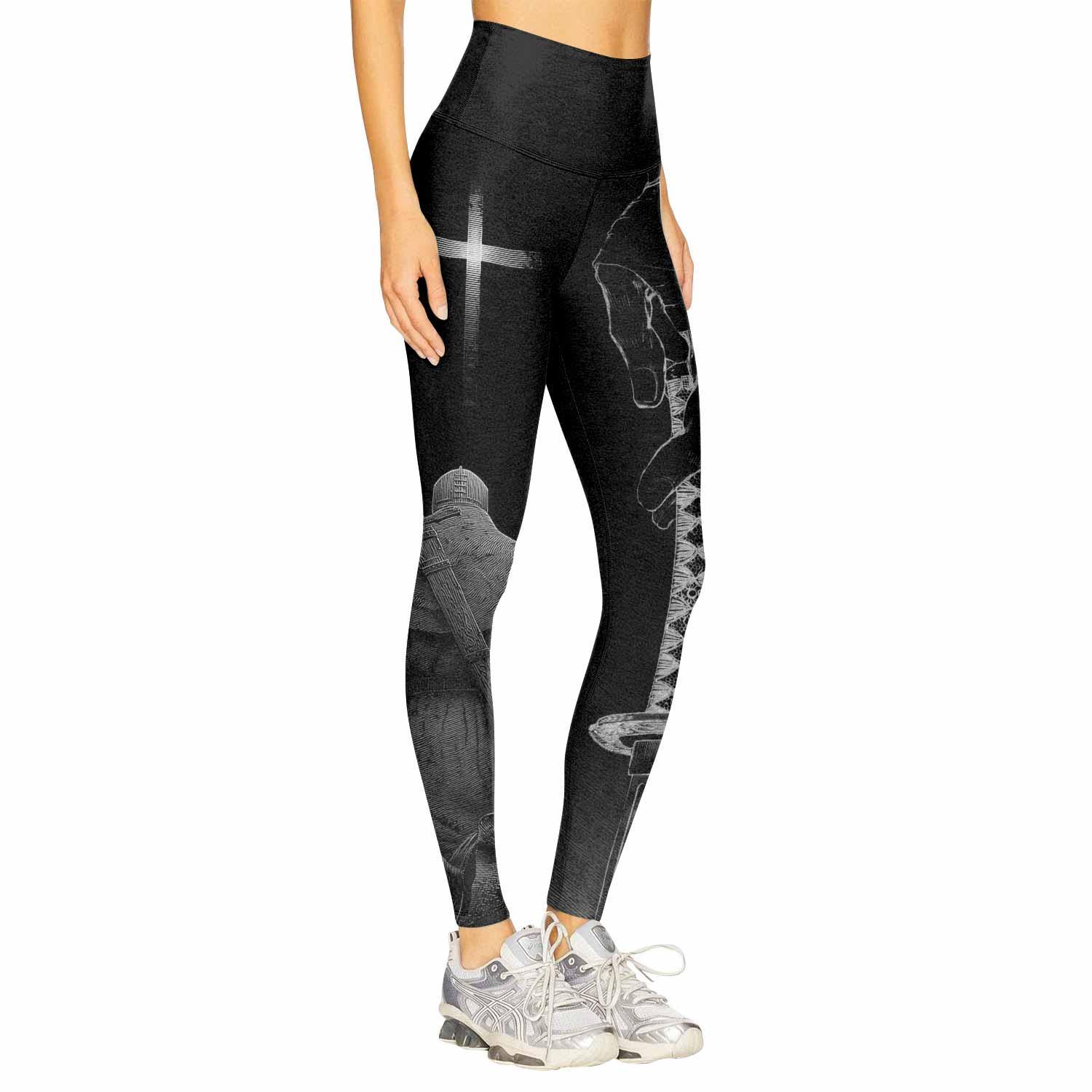 Psalms 23:4 NIV Women's Leggings - right side mockup