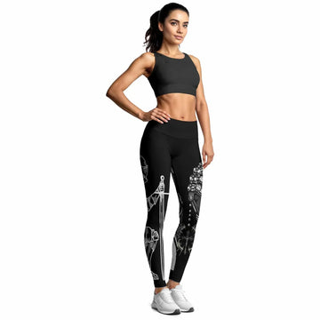 Give Me an Army Rosary Women's Leggings - lifestyle view