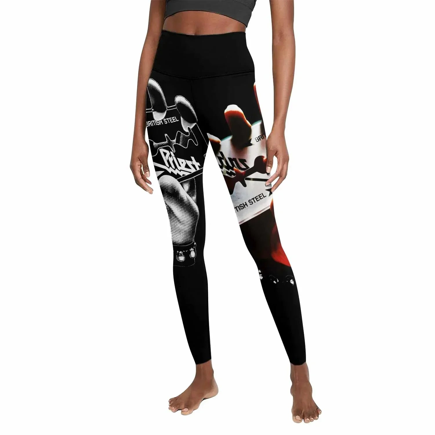 Judas Priest British Steel Women's Leggings - front view mockup