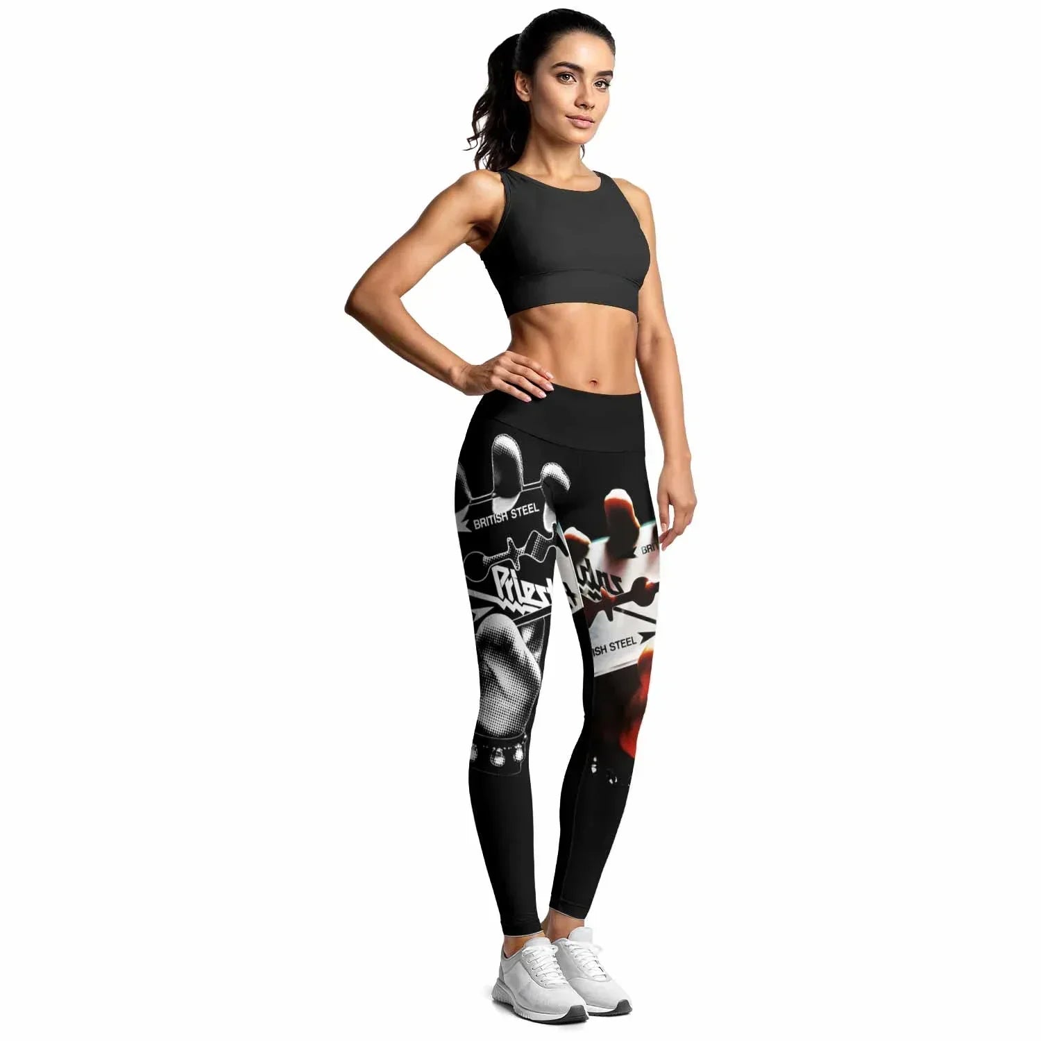 Judas Priest British Steel Women's Leggings - lifestyle view
