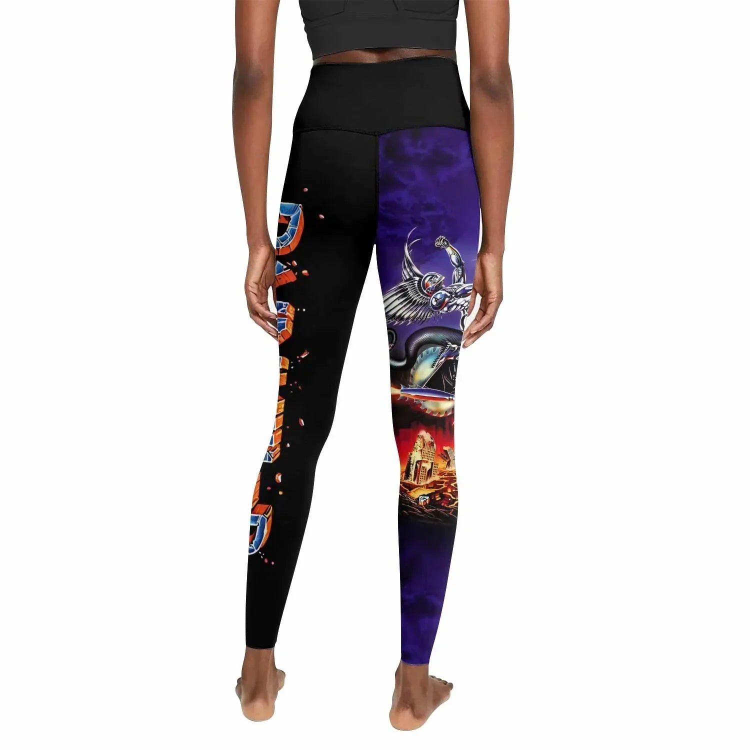 Judas Priest Painkiller Women's Leggings - back view mockup