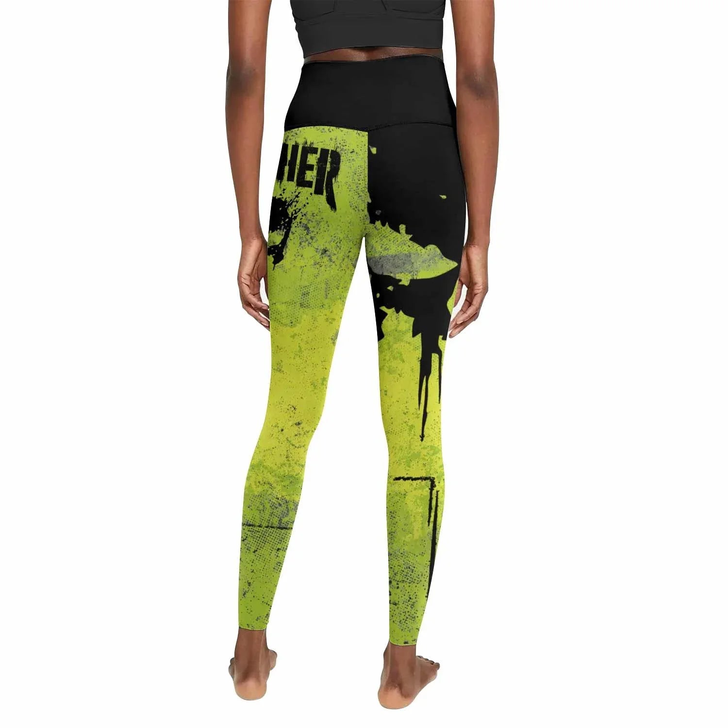 The Punisher Skull Women's Leggings - back view mockup