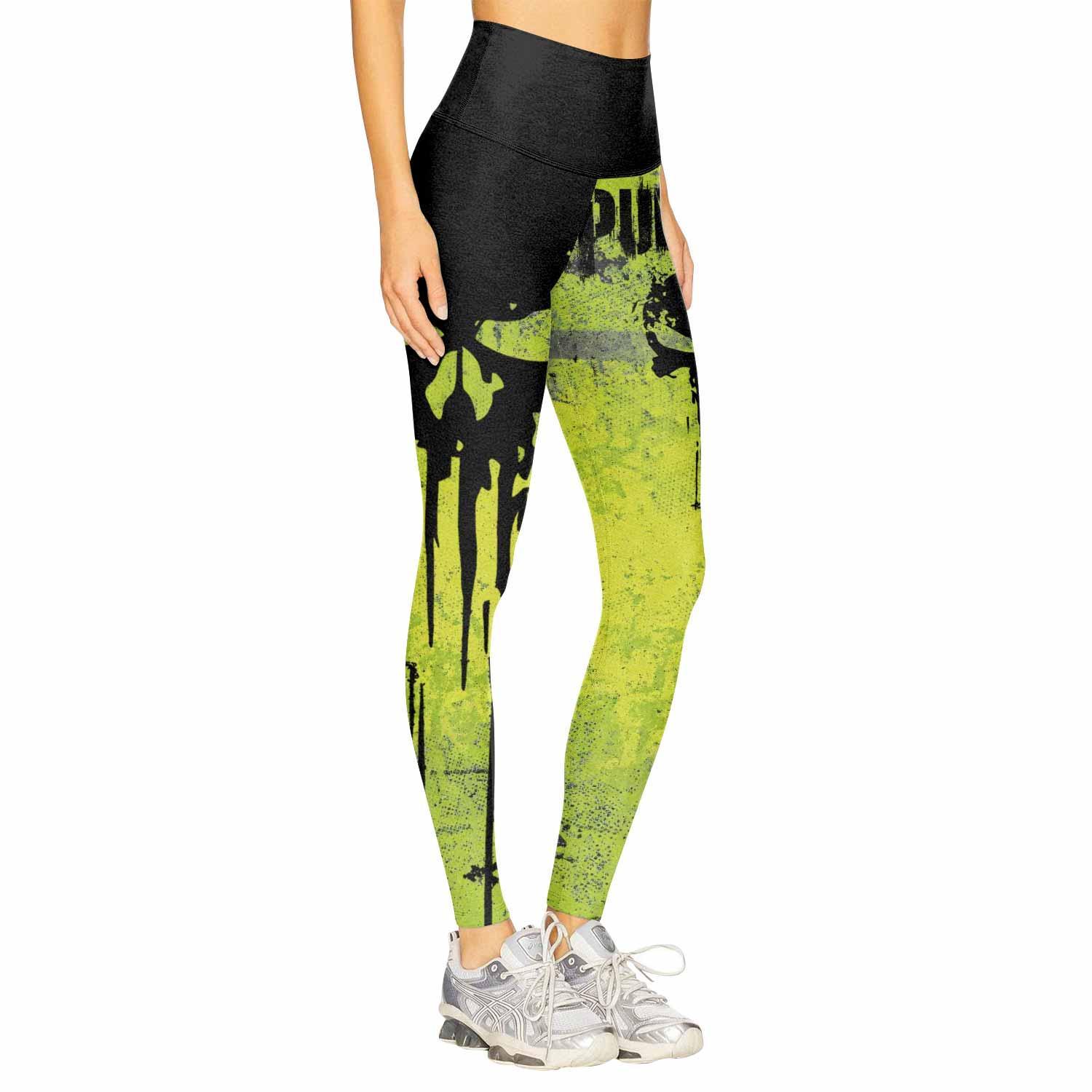The Punisher Skull Women's Leggings - right side mockup