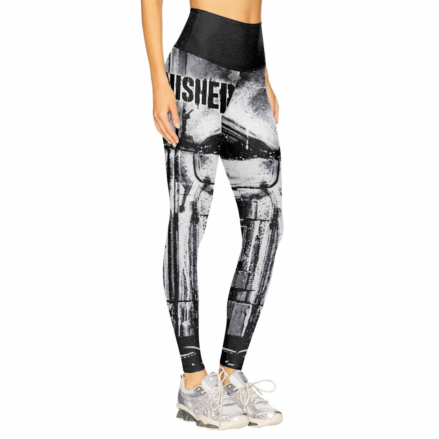The Punisher War Mask Women's Leggings - right side mockup