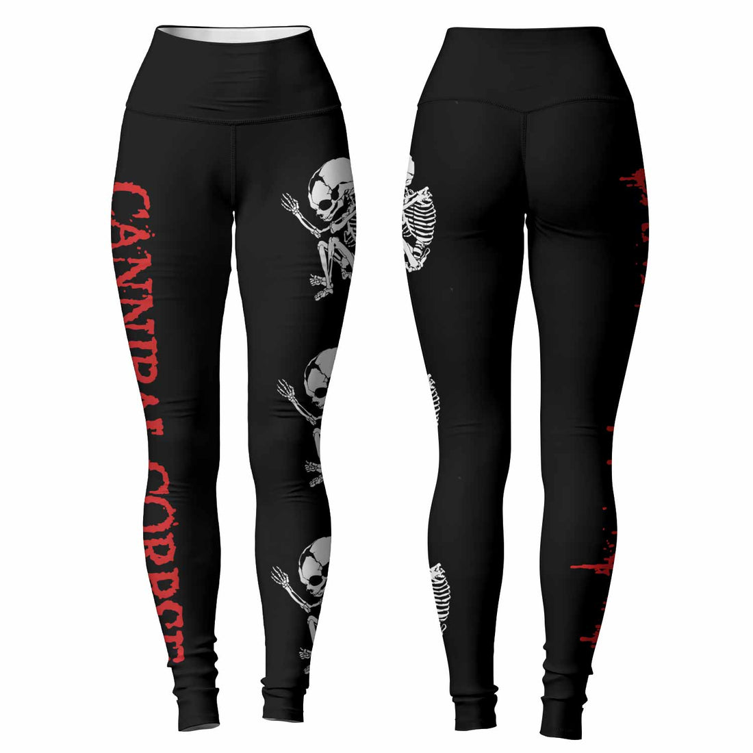 Cannibal Corpse Butchered at Birth Women's Leggings - front and back view