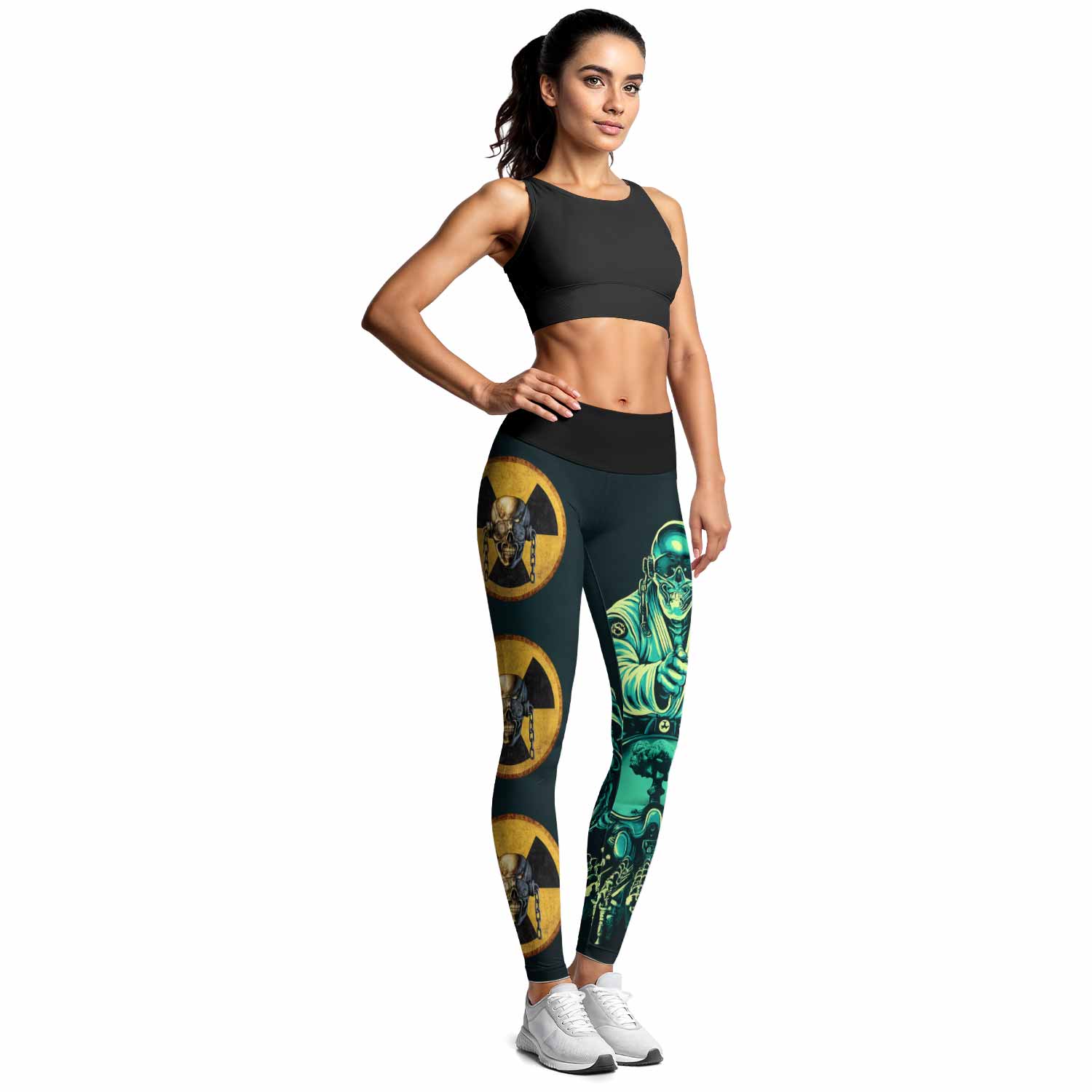 Megadeth Nuclear Skull Women's Leggings - lifestyle view