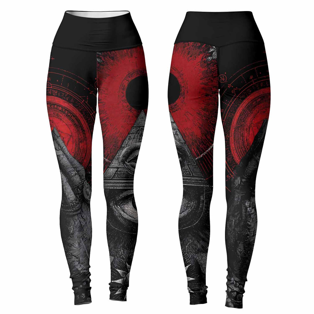 All Seeing Eye Women's Leggings - front and back view