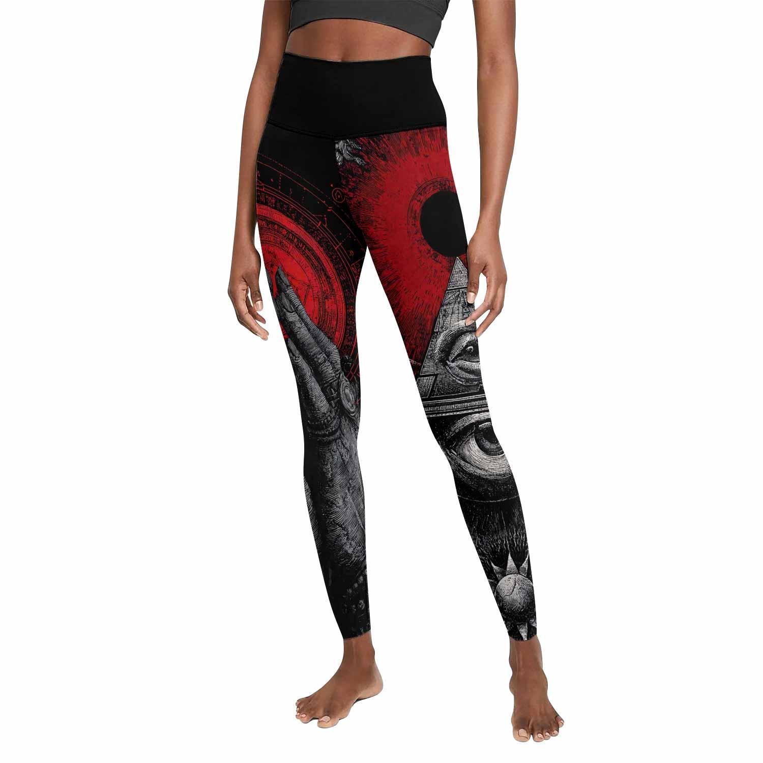 All Seeing Eye Women's Leggings - front view mockup
