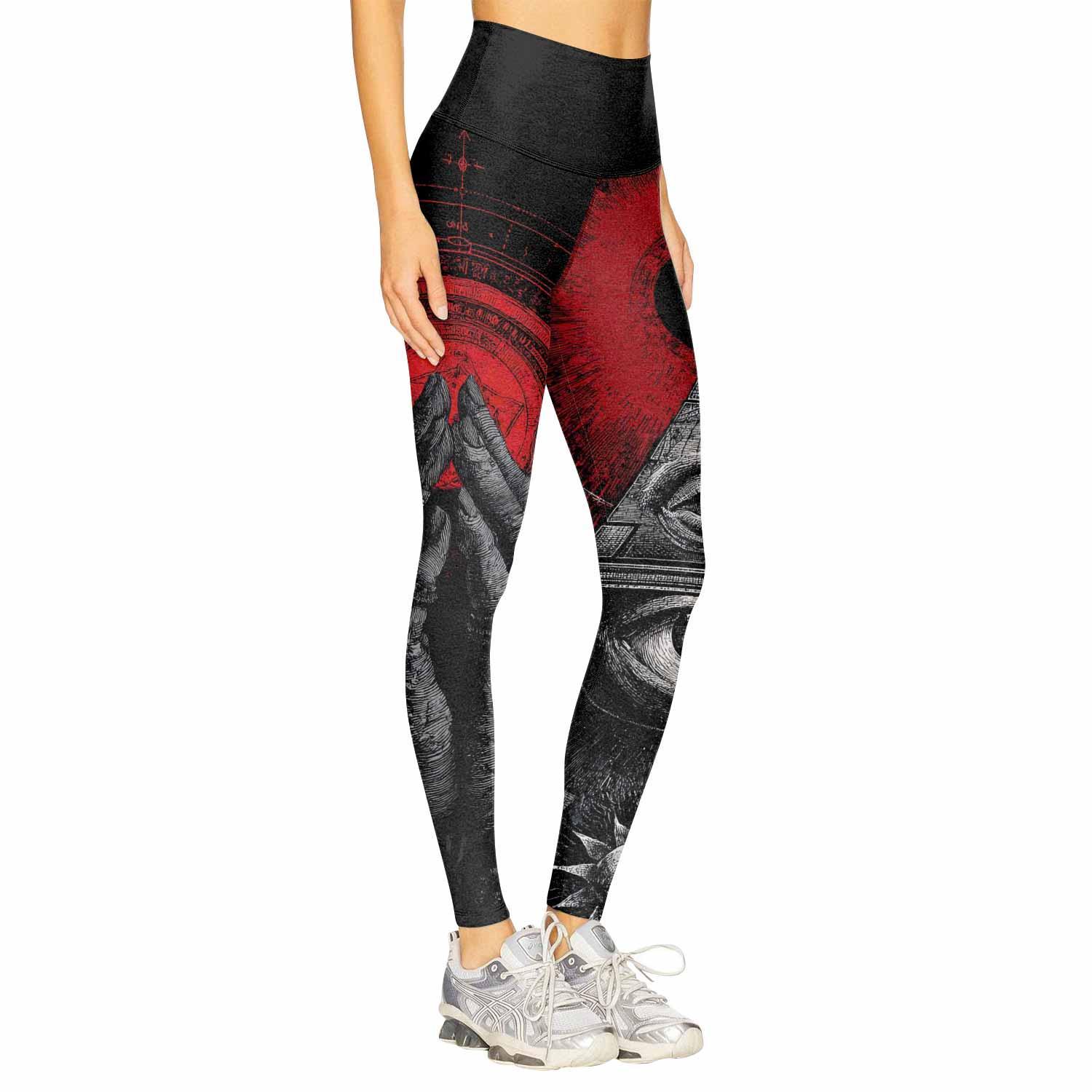 All Seeing Eye Women's Leggings - right side mockup