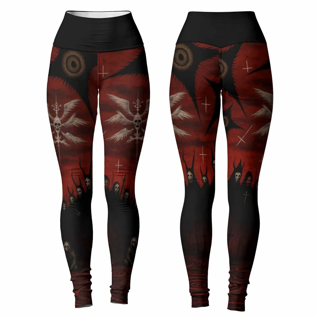 Occult Fallen Seraph Ritual Women's Leggings - lifestyle view