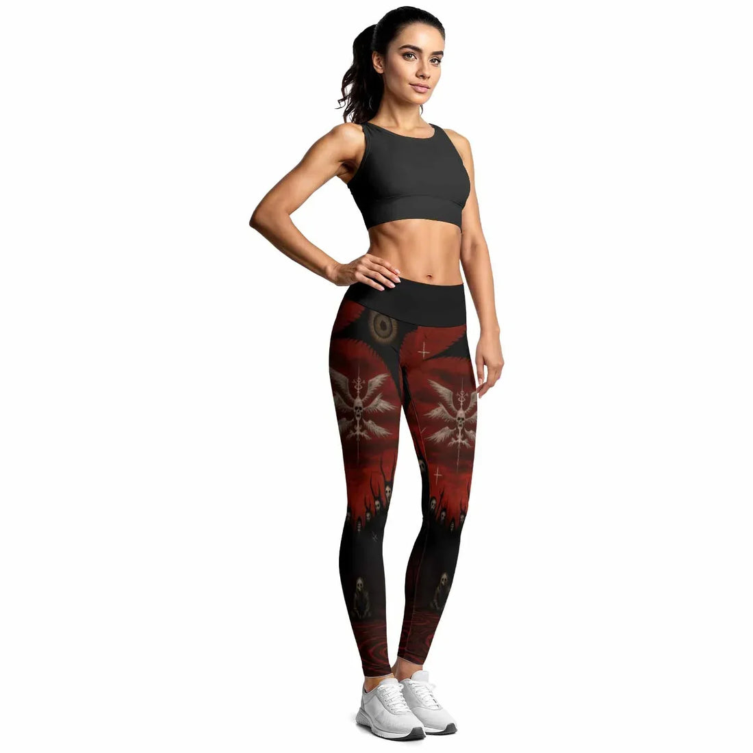 Occult Fallen Seraph Ritual Women's Leggings - lifestyle view