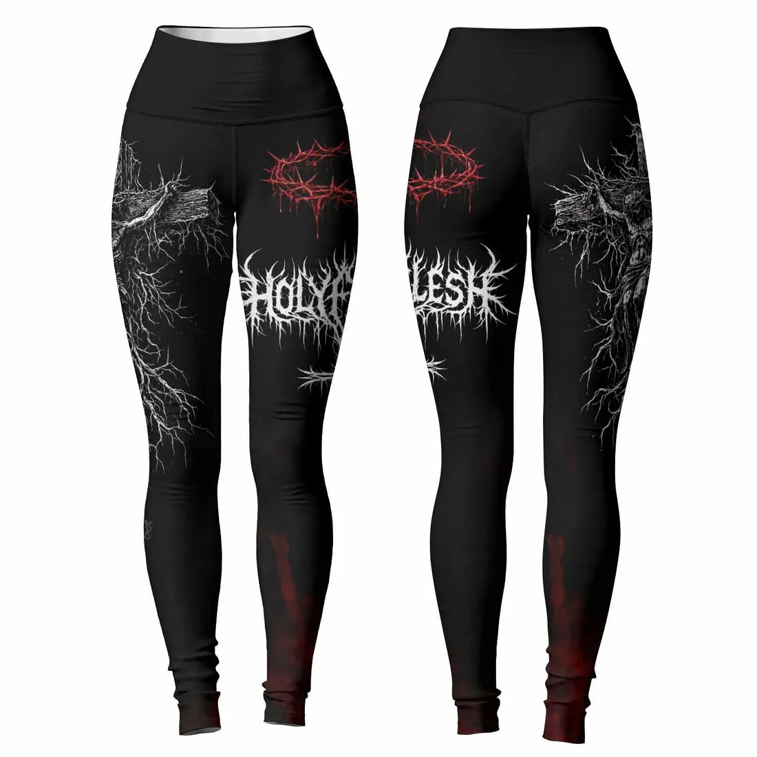 Holy Flesh Crown of Thorns Women's Leggings - lifestyle view