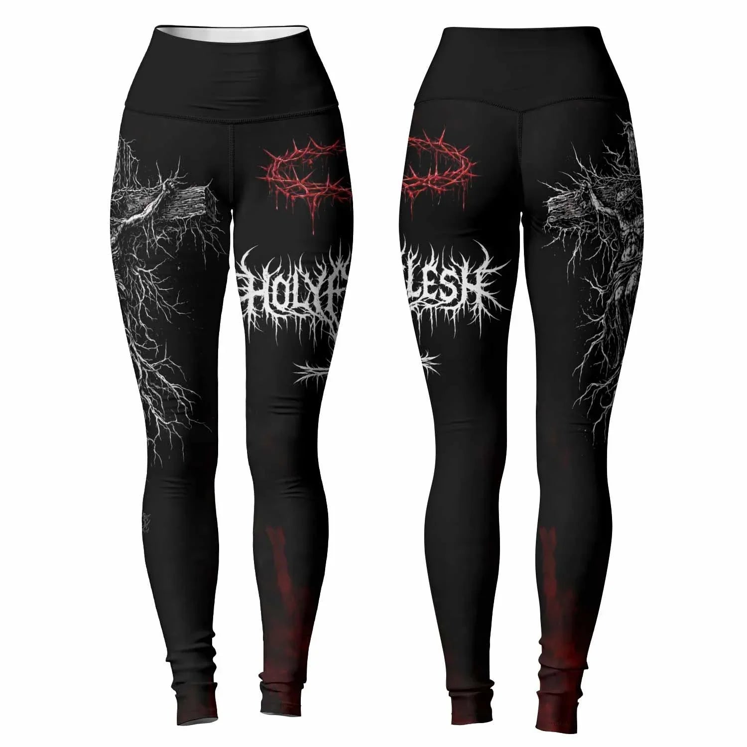 Holy Flesh Crown of Thorns Women's Leggings - front and back view