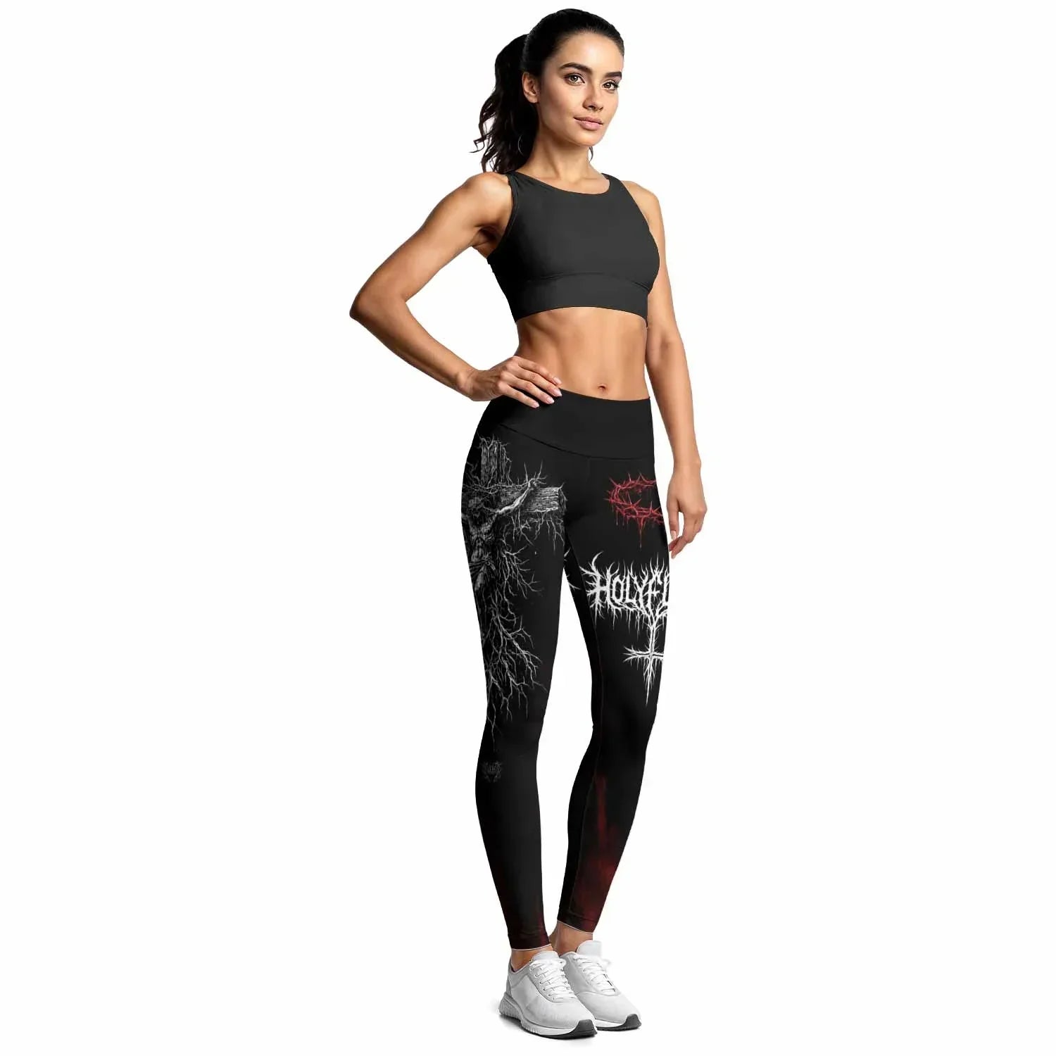 Holy Flesh Crown of Thorns Women's Leggings - lifestyle view