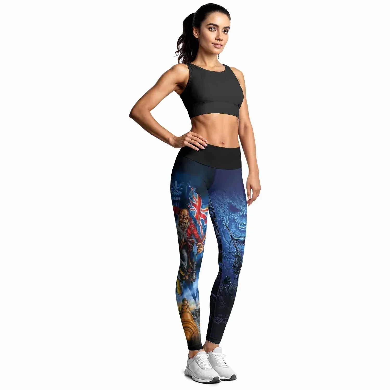 Iron Maiden England Flag Women's Leggings - lifestyle view