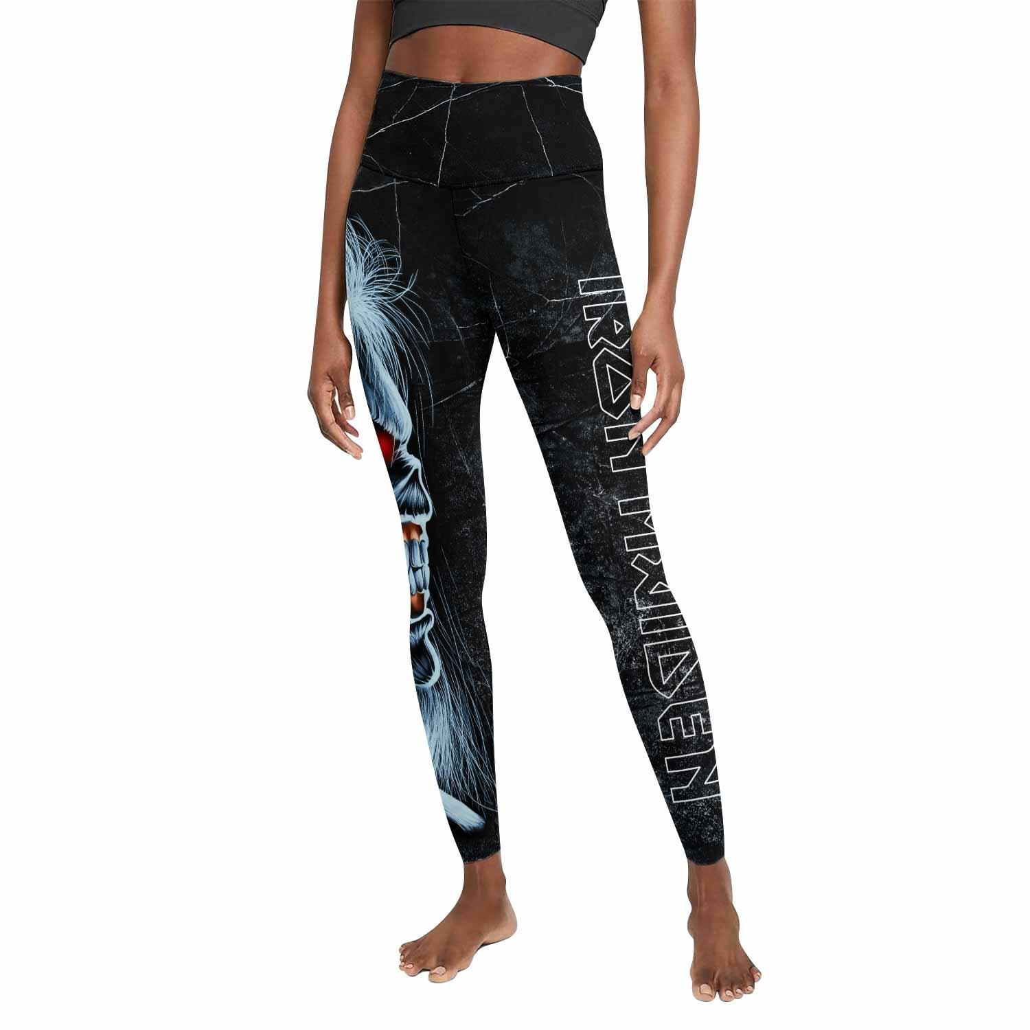 Iron Maiden The Ten Eddies Women's Leggings - front view mockup