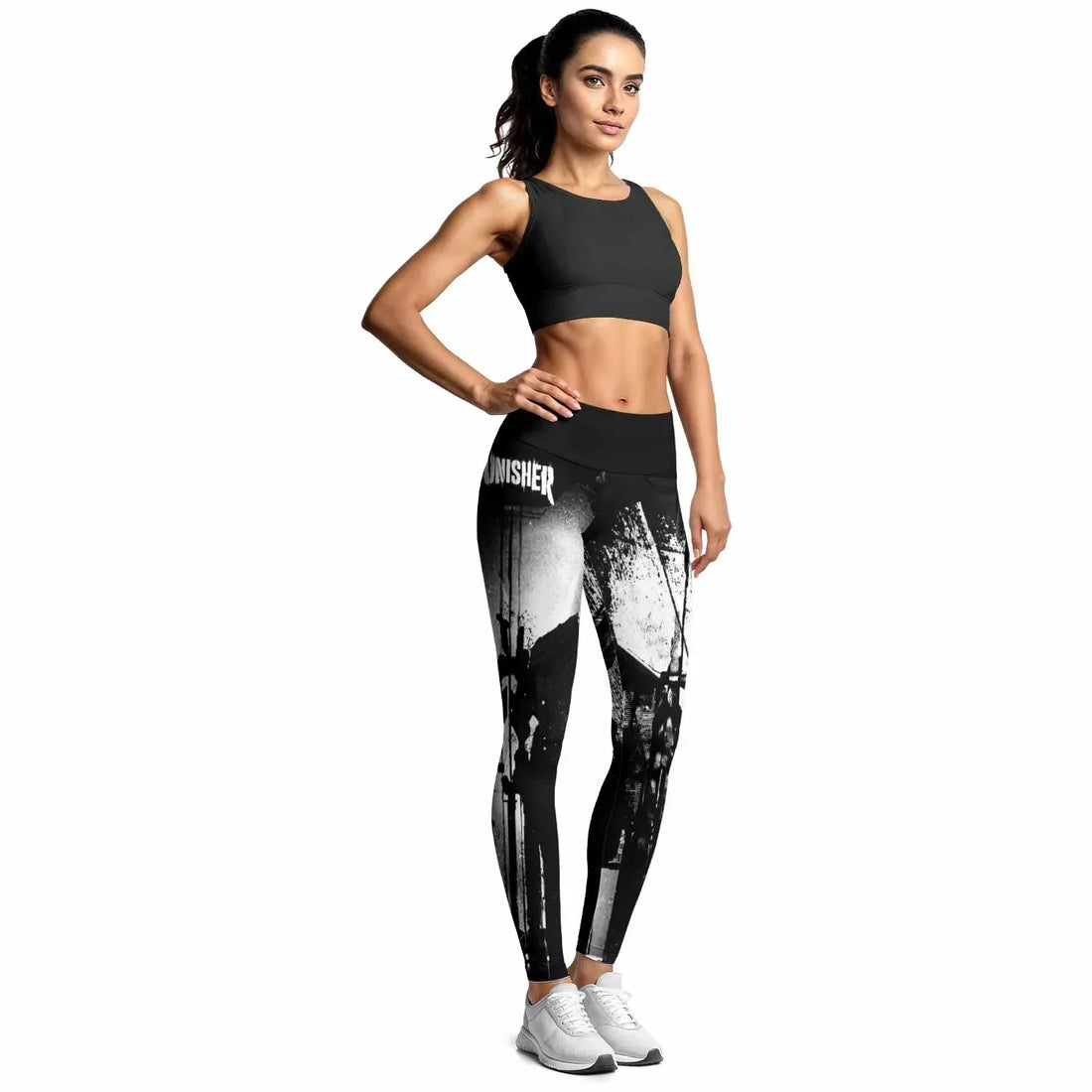 The Punisher Skull Camouflage Women's Leggings - lifestyle view