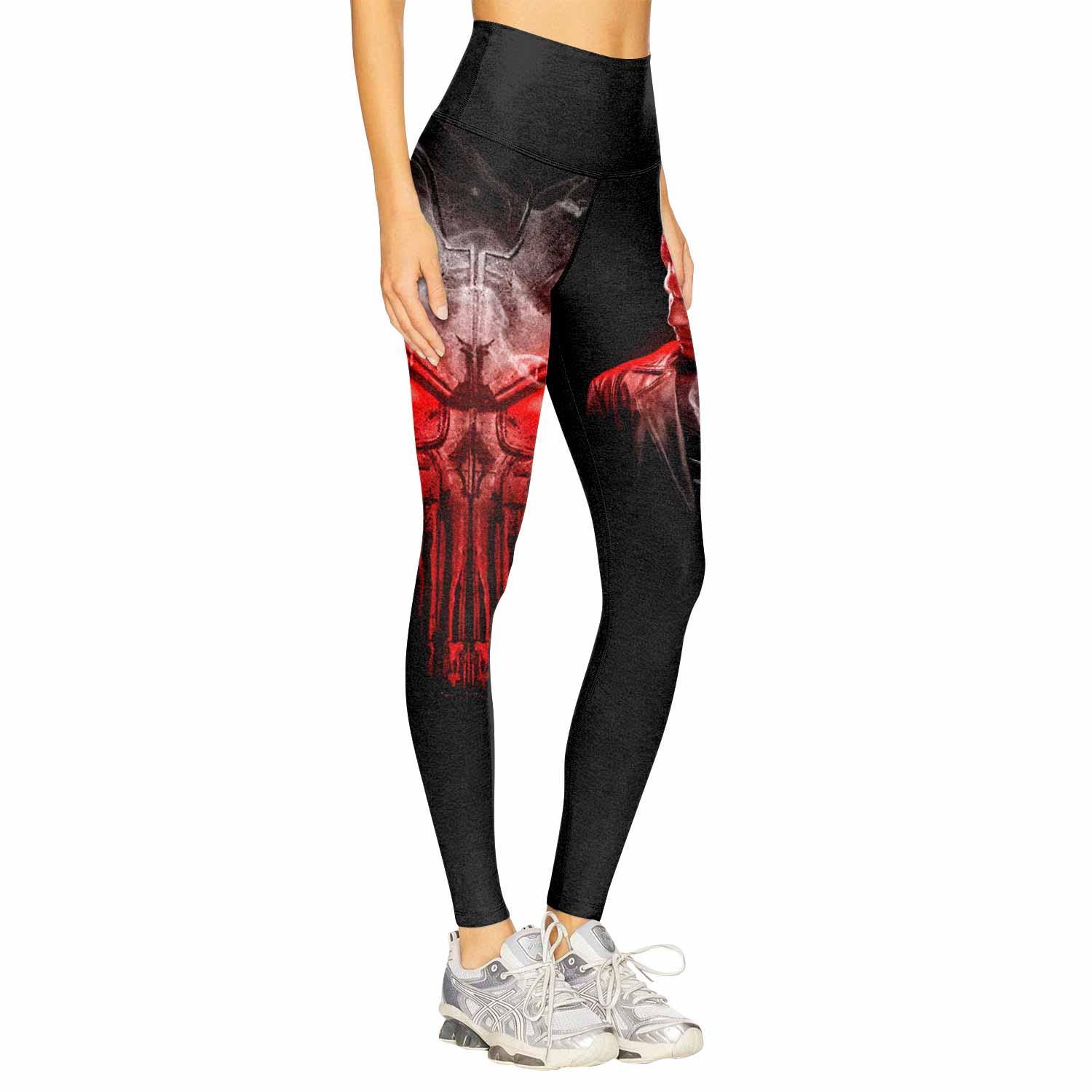 The Punisher Skull Frank Castle Women's Leggings - right side mockup