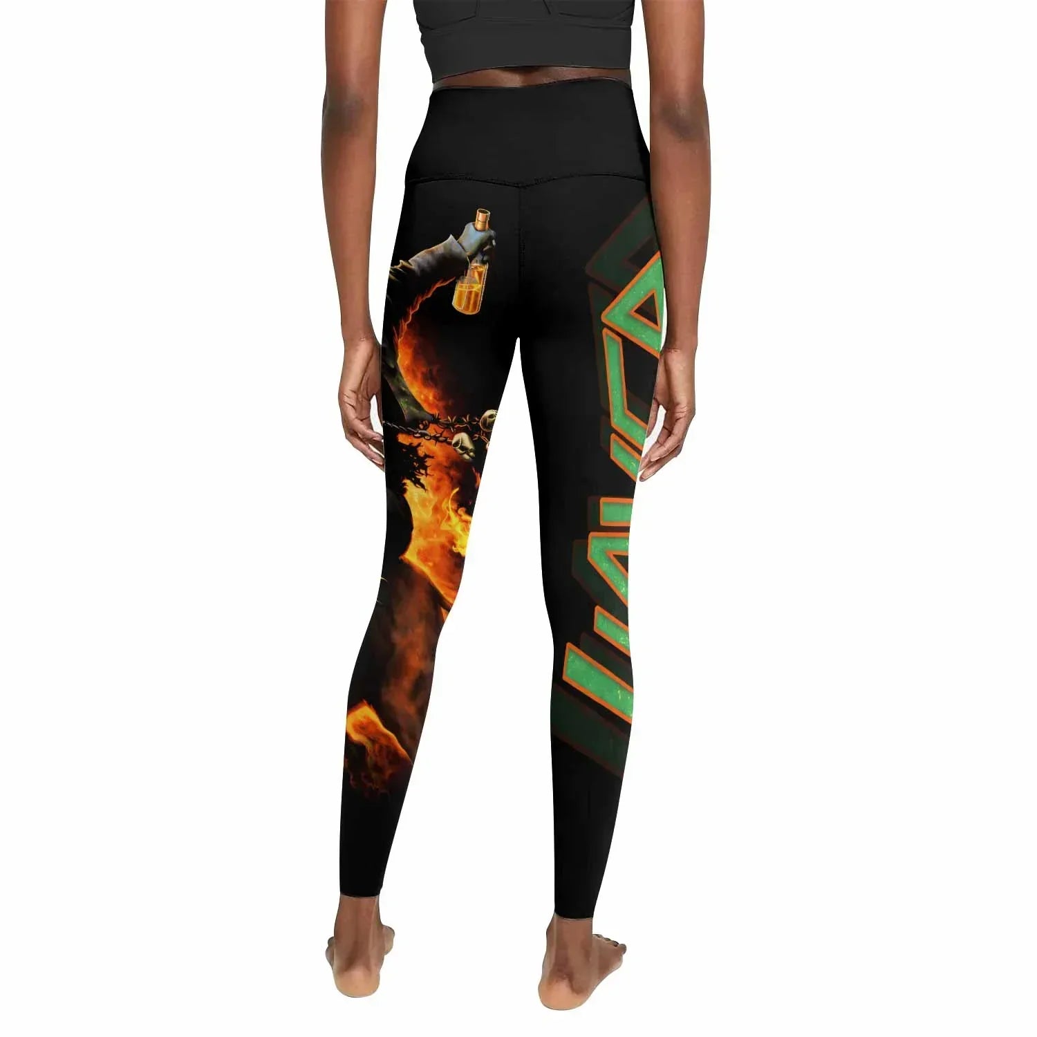 Slayer Hellfire Demon Women's Leggings - back view mockup