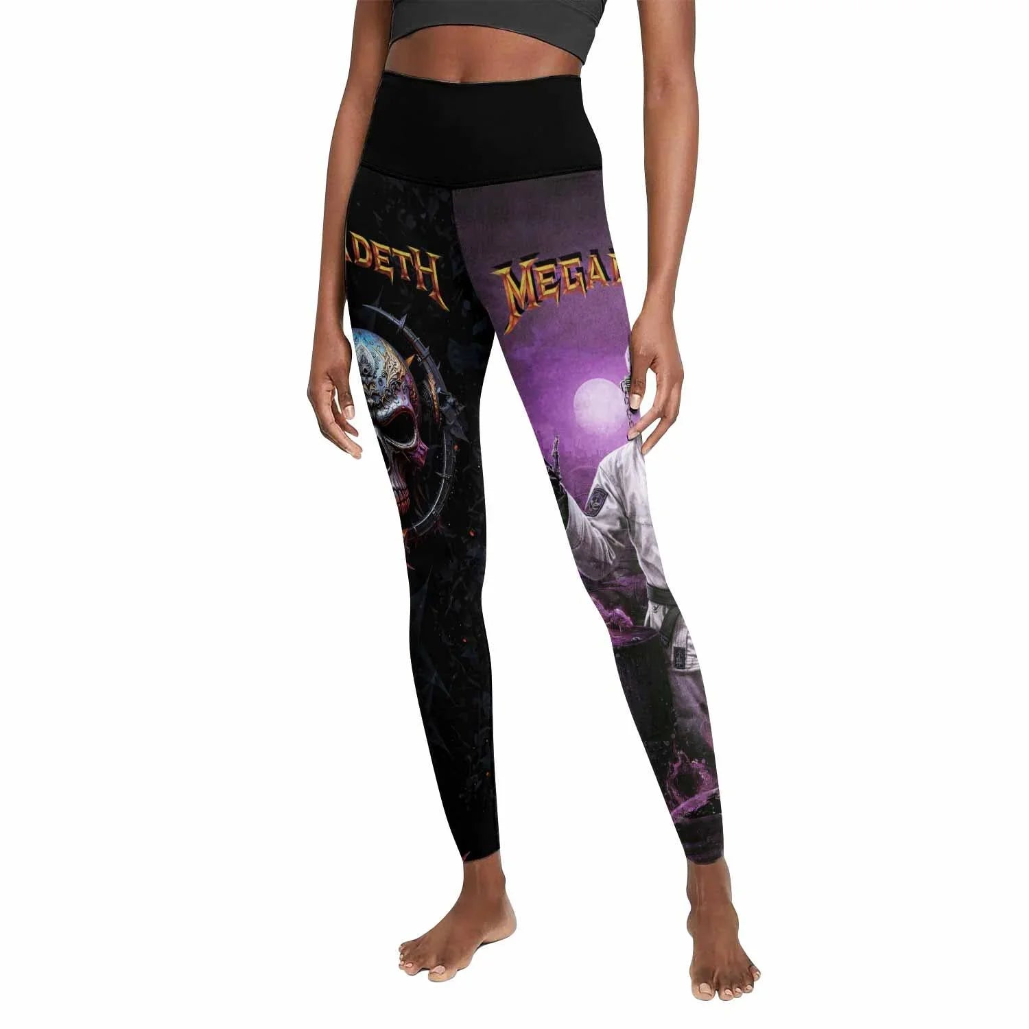 Megadeth Vic Rattlehead Women's Leggings - front view mockup
