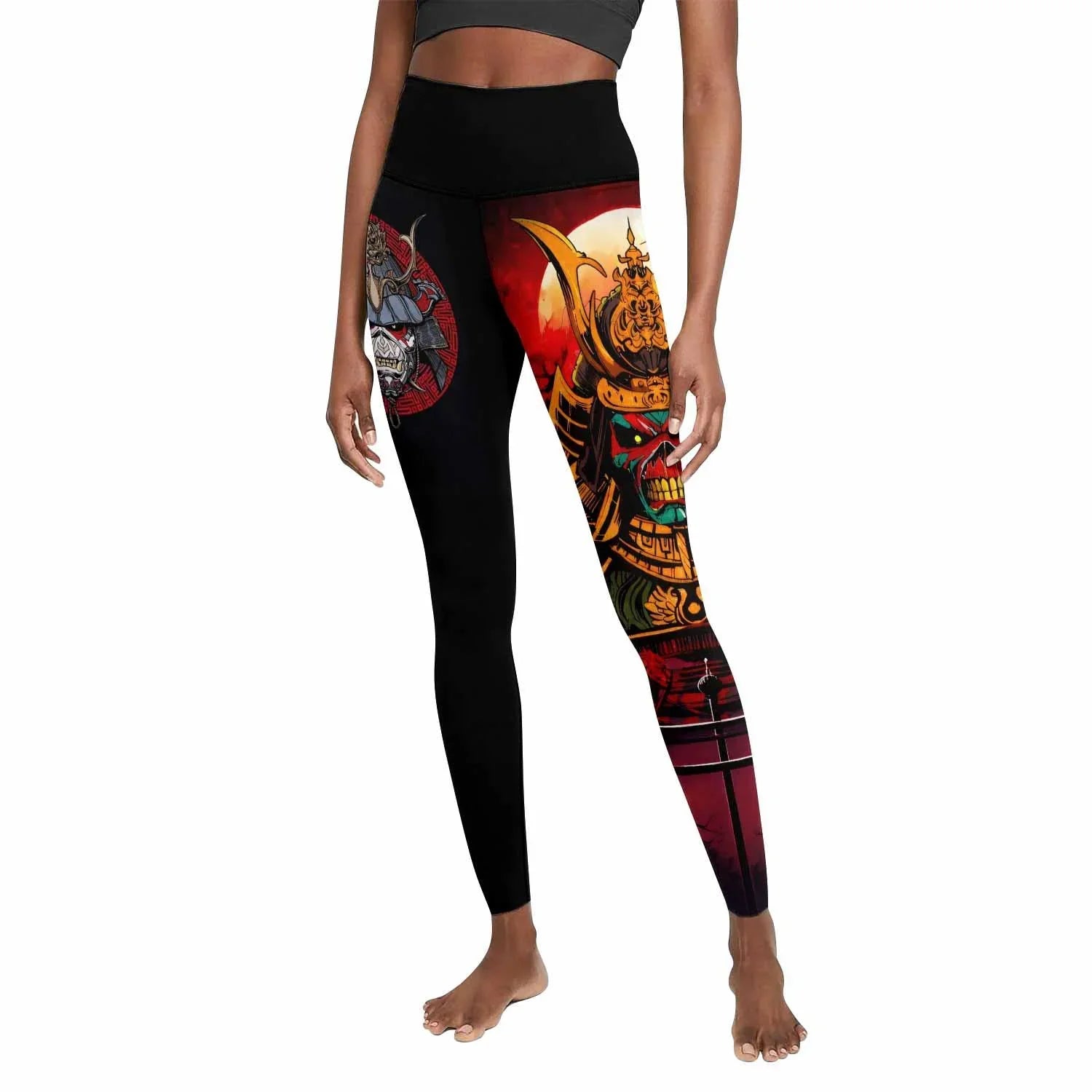 Iron Maiden Samurai Jiu-Jitsu Women's Leggings - front view mockup