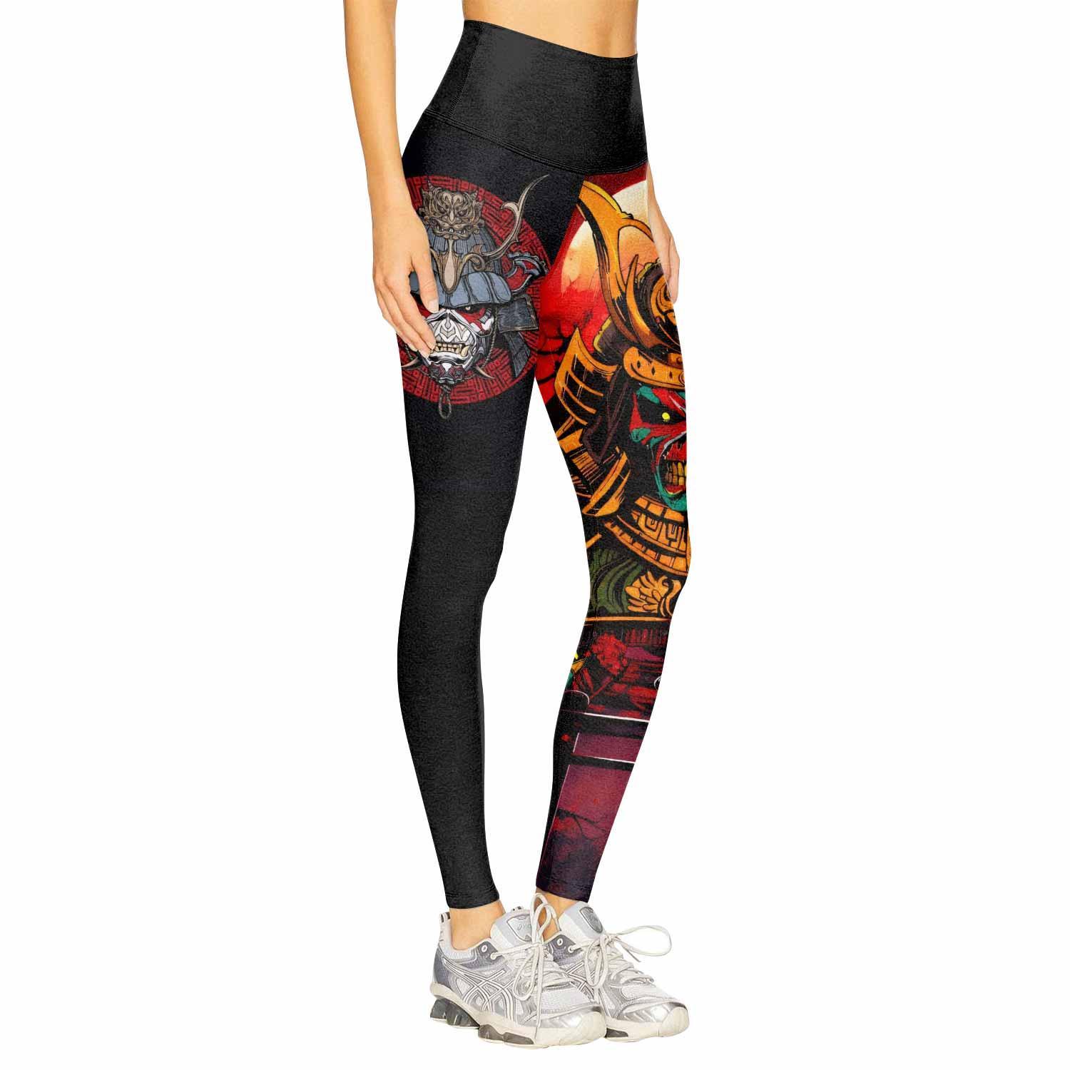 Iron Maiden Samurai Jiu-Jitsu Women's Leggings - right side mockup