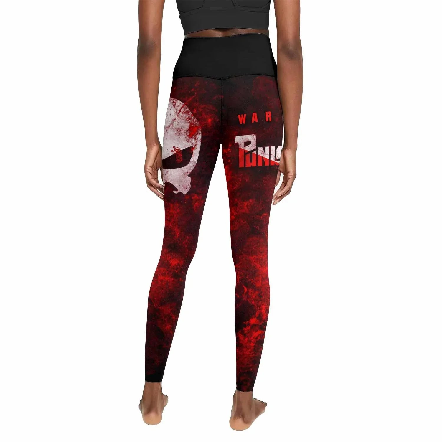Punisher War Zone Women's Leggings - back view mockup