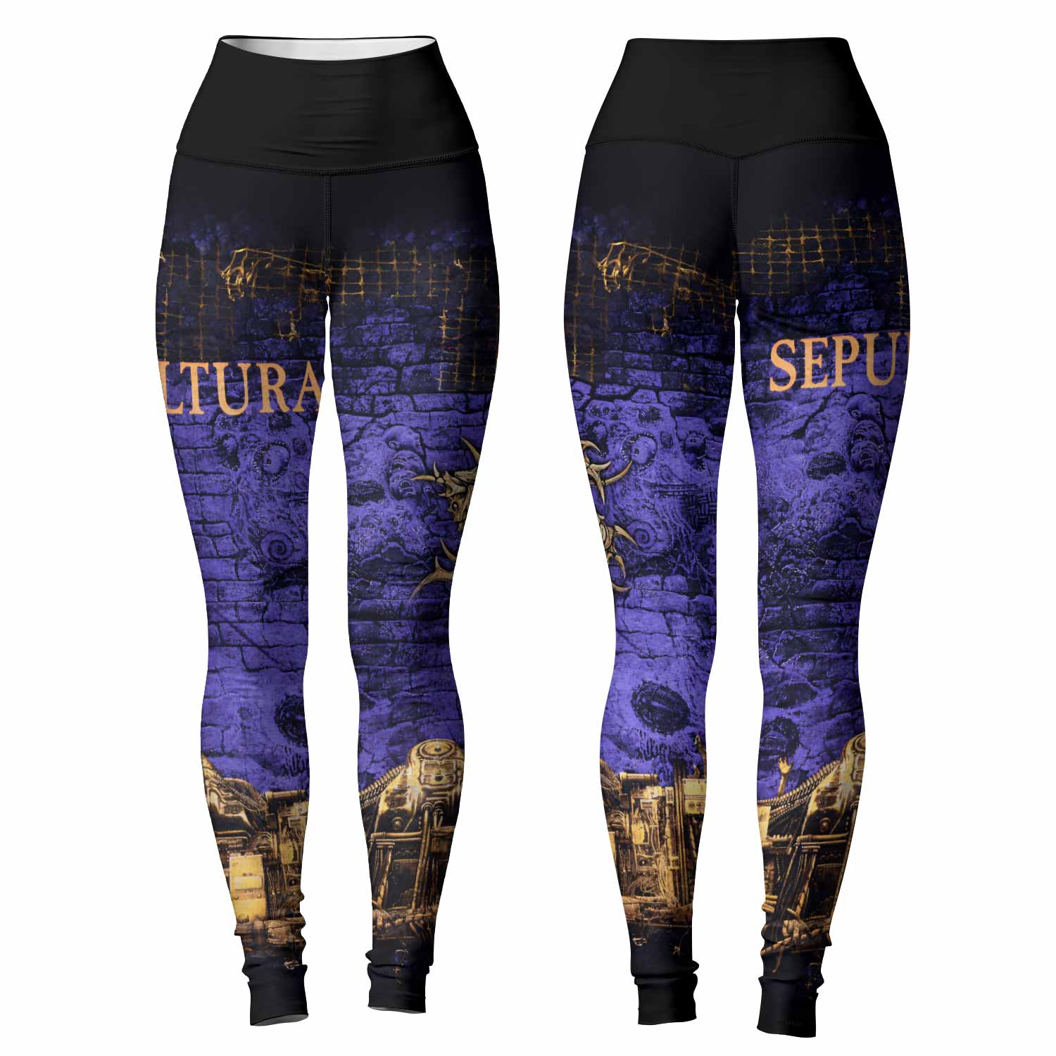Sepultura Chaos A.D 90s Women's Leggings - front and back view