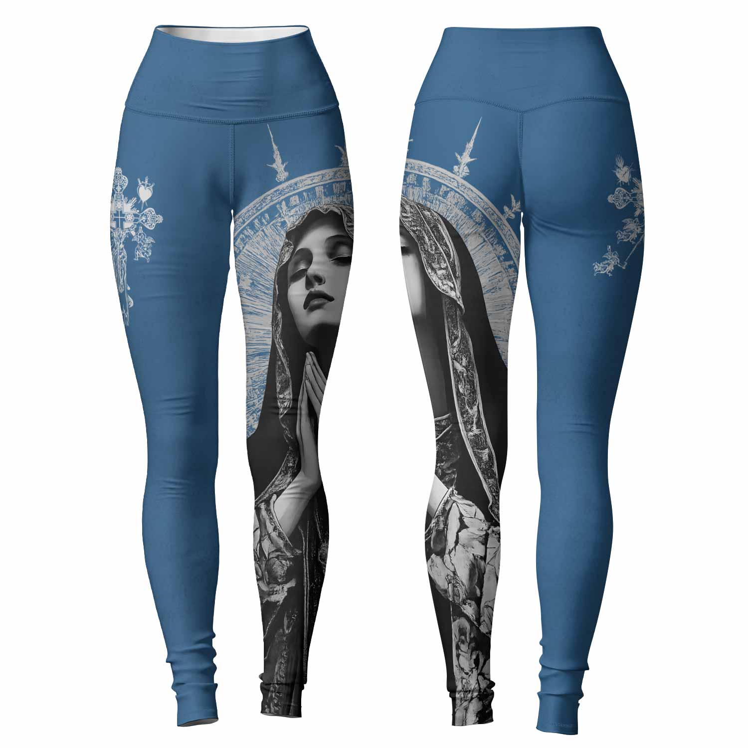 Our Lady of Sorrows Women's Leggings - front and back view