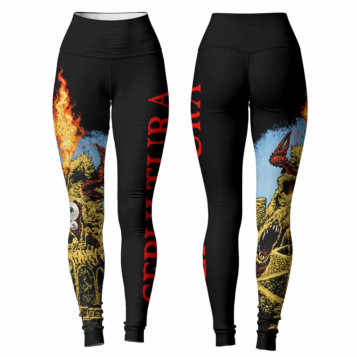 Sepultura Arise Women's Leggings - front and back view