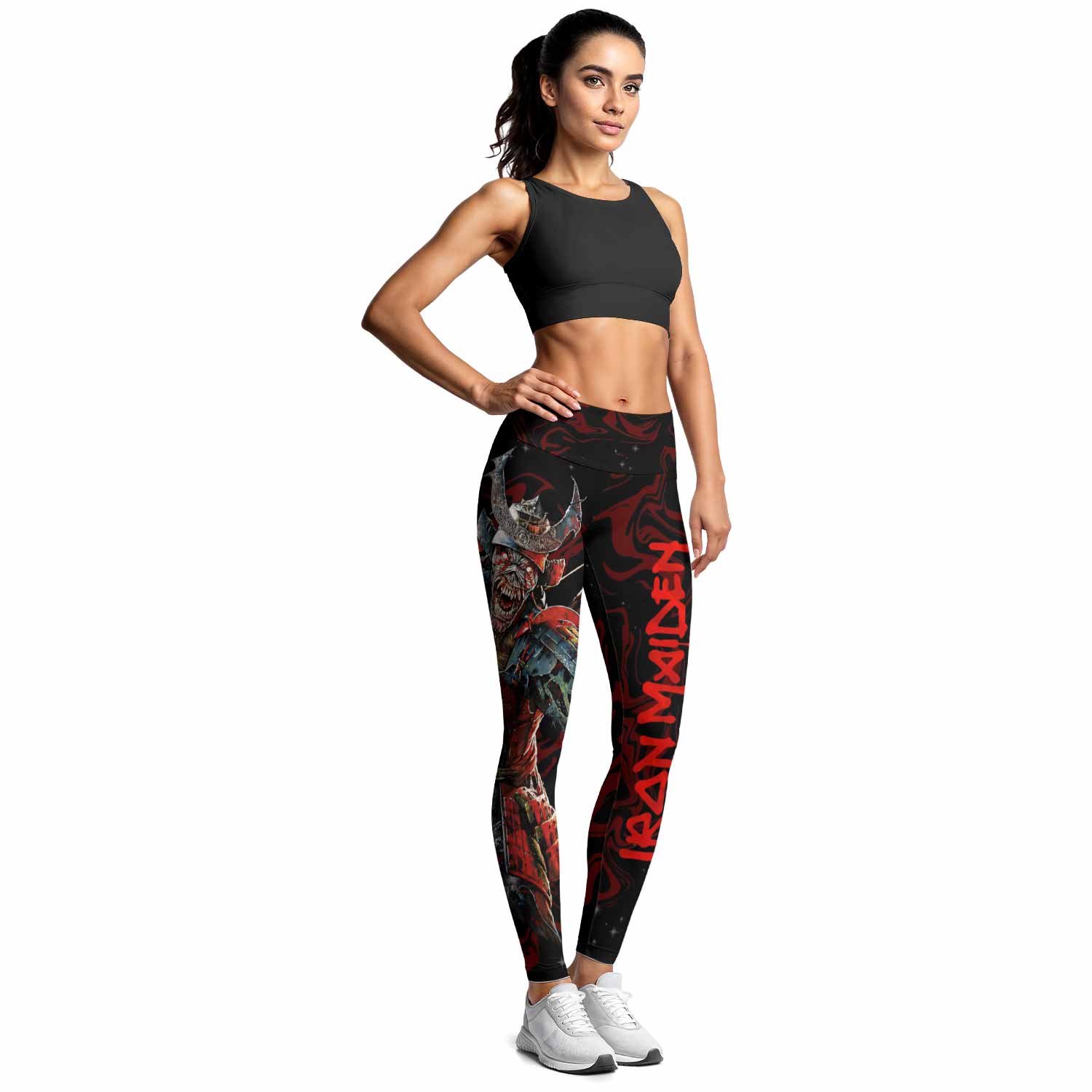 Iron Maiden Senjutsu Samurai Eddie Women's Leggings - lifestyle view