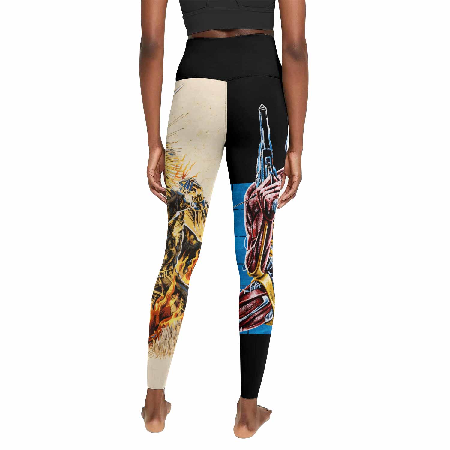 Iron Maiden Live After Death Women's Leggings - back view mockup
