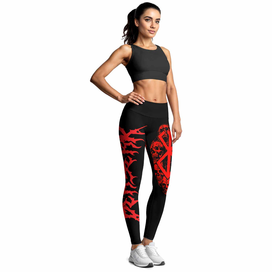 Berserk Metal Skull Knight Women's Leggings - lifestyle view