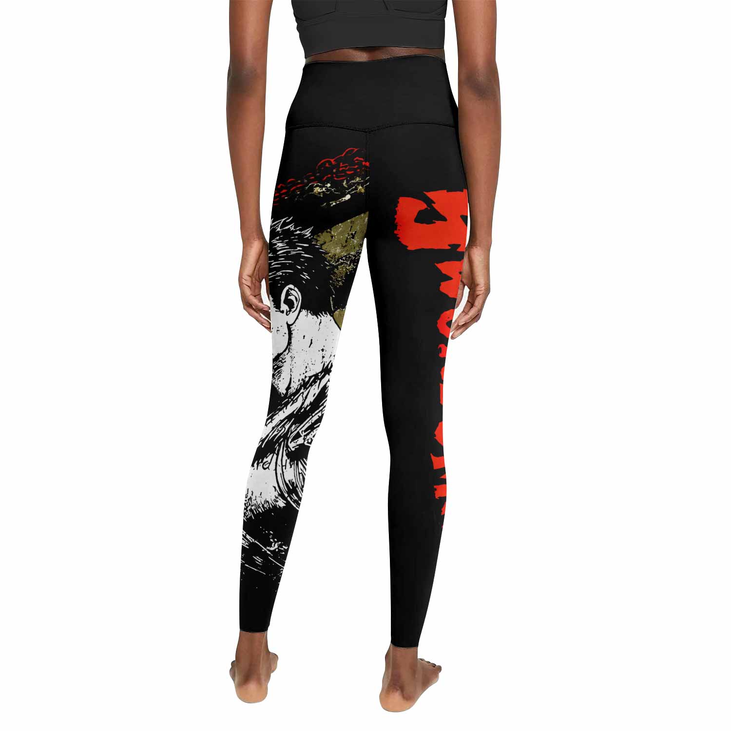 Berserk Black Swordsman Guts Women's Leggings - back view mockup