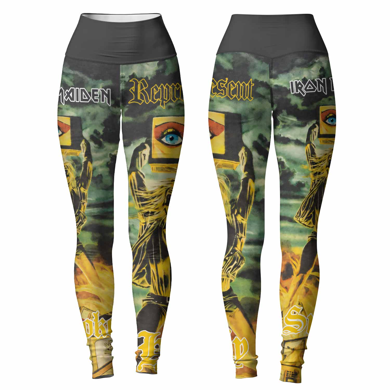 Iron Maiden Holy Smoke Women's Leggings - front and back view